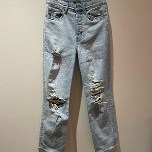 Wild Fable "Highest Rise Straight" Distressed Jeans